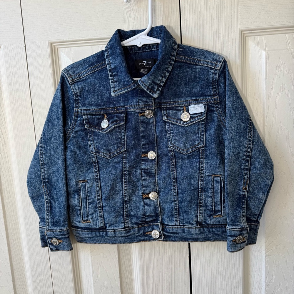 7 For All Mankind Denim Jacket in a Blue Wash Toddler Girls Size 3T
